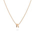 Initials Brick Alphabet Letter Necklace Rose Gold Layered Steel Jewellery